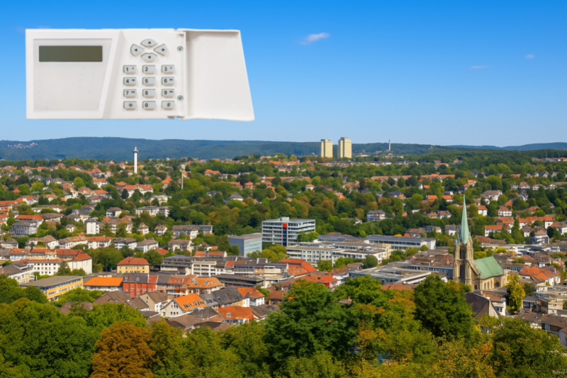 Stadtblick Hagen mit Alarmanlage von Stadtritter