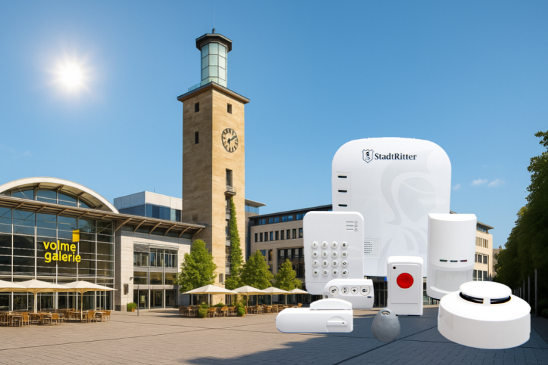 Marktplatz in Hagen mit Sicherheitstechnik von Stadtritter