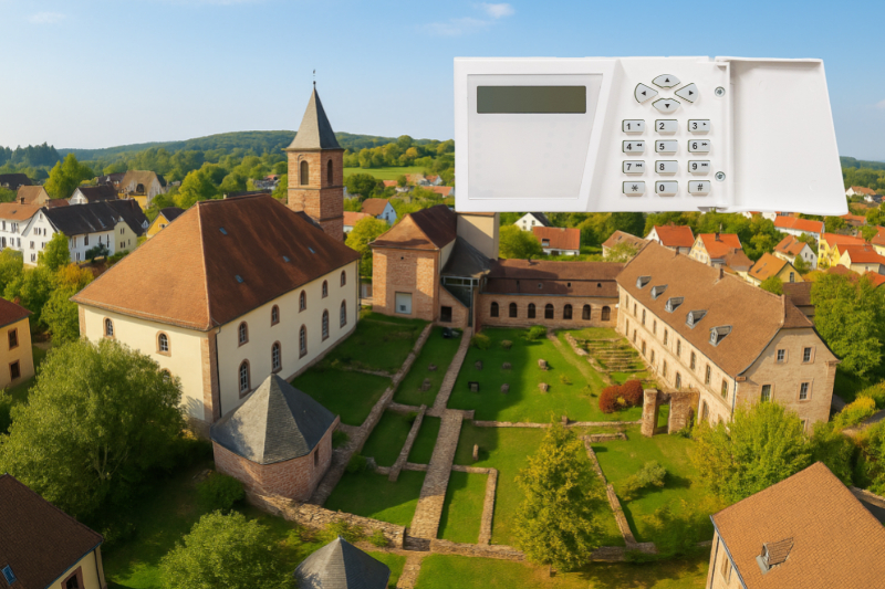 Alarmanlage Hornbach - Blick auf das Kloster in Hornbach mit Alarmanlage