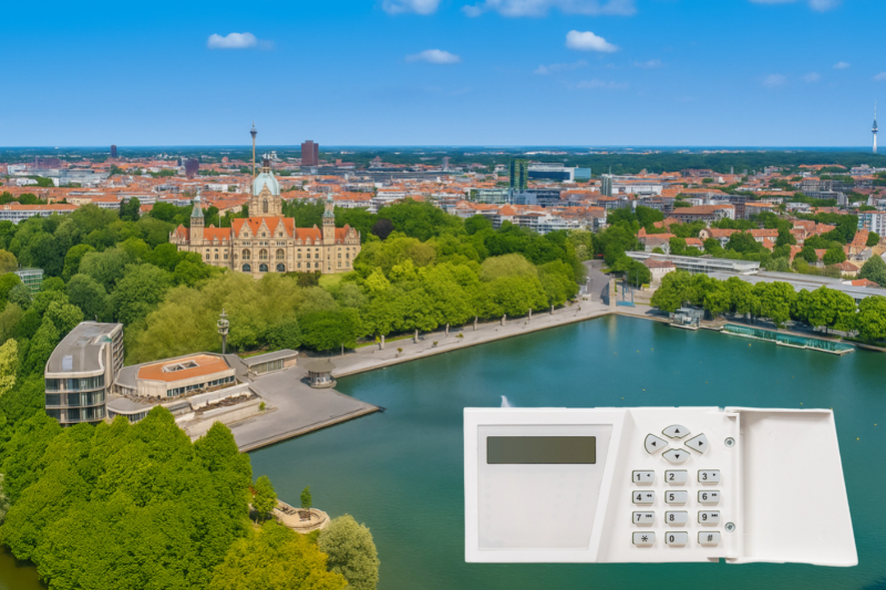 Alarmanlage in Hannover - Blick über die Stadt