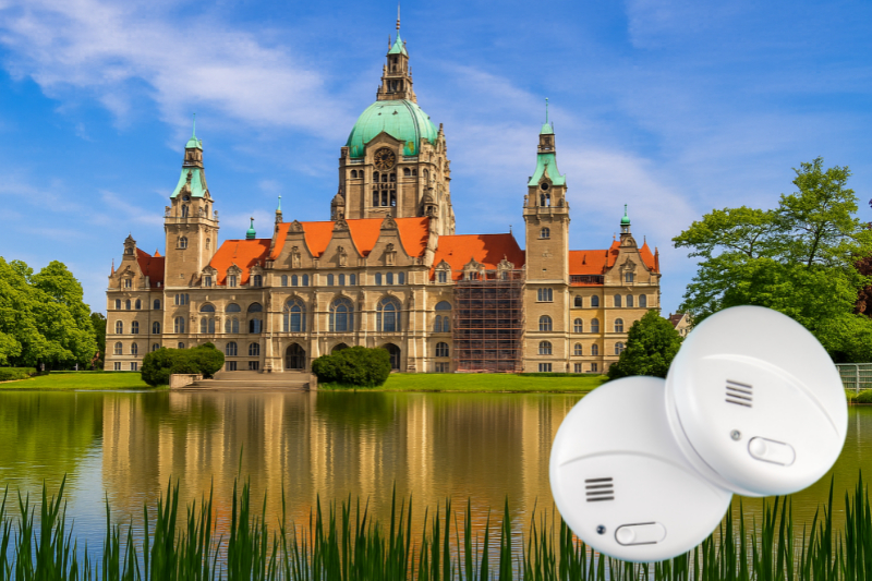 Rauchmelder in Hannover - Blick auf das Schloss