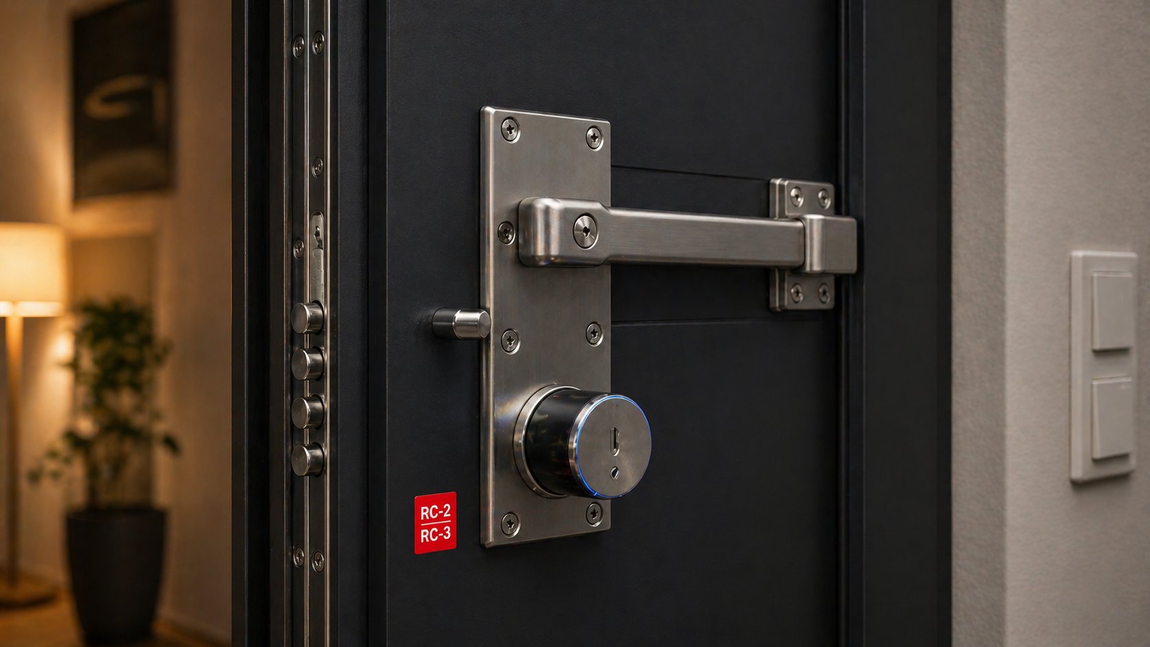 Wohnungseinbrüche 2025: 380 Mio. € Schaden, GDV-Bilanz & wirksamer Schutz 5 Hochwertiges Querriegelschloss mit RC-2/RC-3-Sticker als mechanischer Einbruchschutz